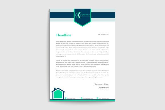 Download Creative Geometric Letterhead Design - Letter Collection