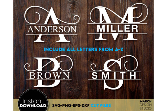 Download Alphabet Split Monogram Bundle Letters - Letter Collection