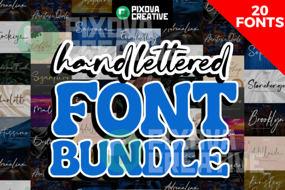 Download Hand-lettered 20 Brush Bundle - Letter Collection
