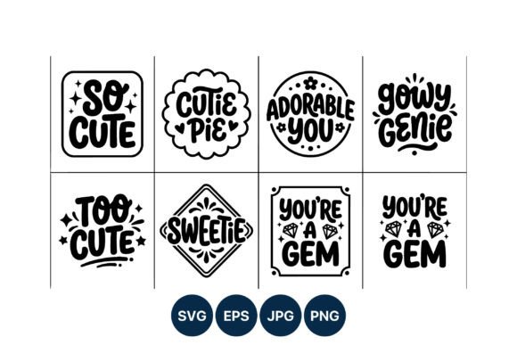 Download So Cute Hand Lettering Phrase Set - Letter Collection