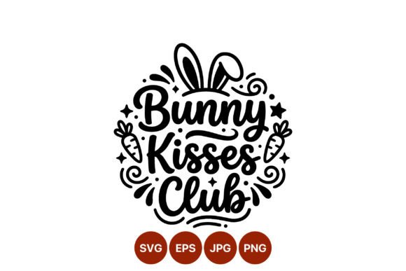 Download Bunny Kisses Club Cute Hand Lettering - Letter Collection