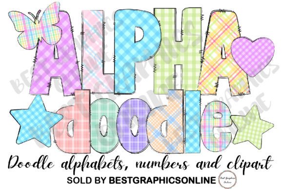 Download Plaid Alphabet Doodle Letters Numbers - Letter Collection