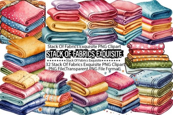 Download Watercolor Stack of Fabrics Exquisite - Exquisite Collection